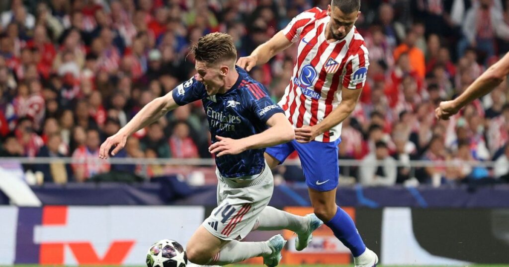 atletico-de-madrid-x-arsenal:-veja-penalti-em-gyokeres-na-ida-da-semifinal
